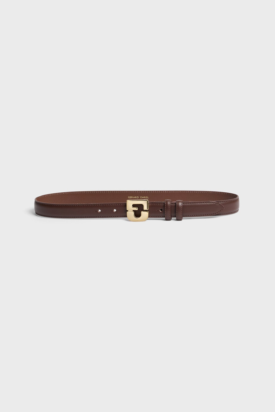 cinturón de piel con firma - le lauren