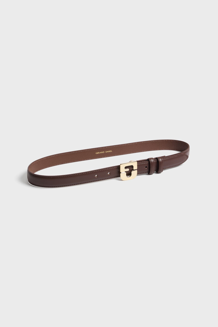 cinturón de piel con firma - le lauren