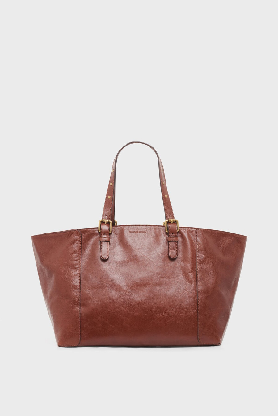 bolso shopping en piel efecto arrugado - simple bag