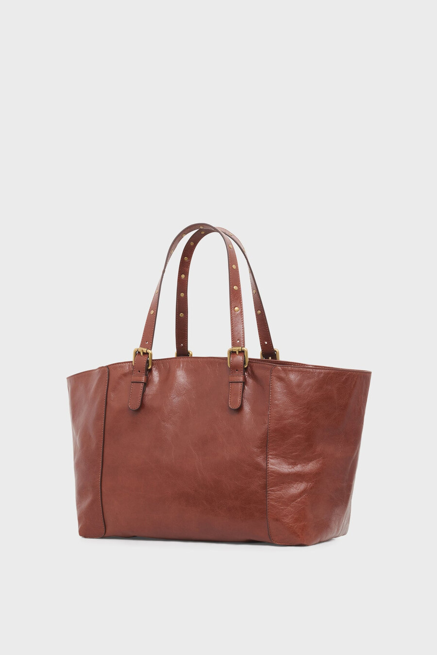 bolso shopping en piel efecto arrugado - simple bag