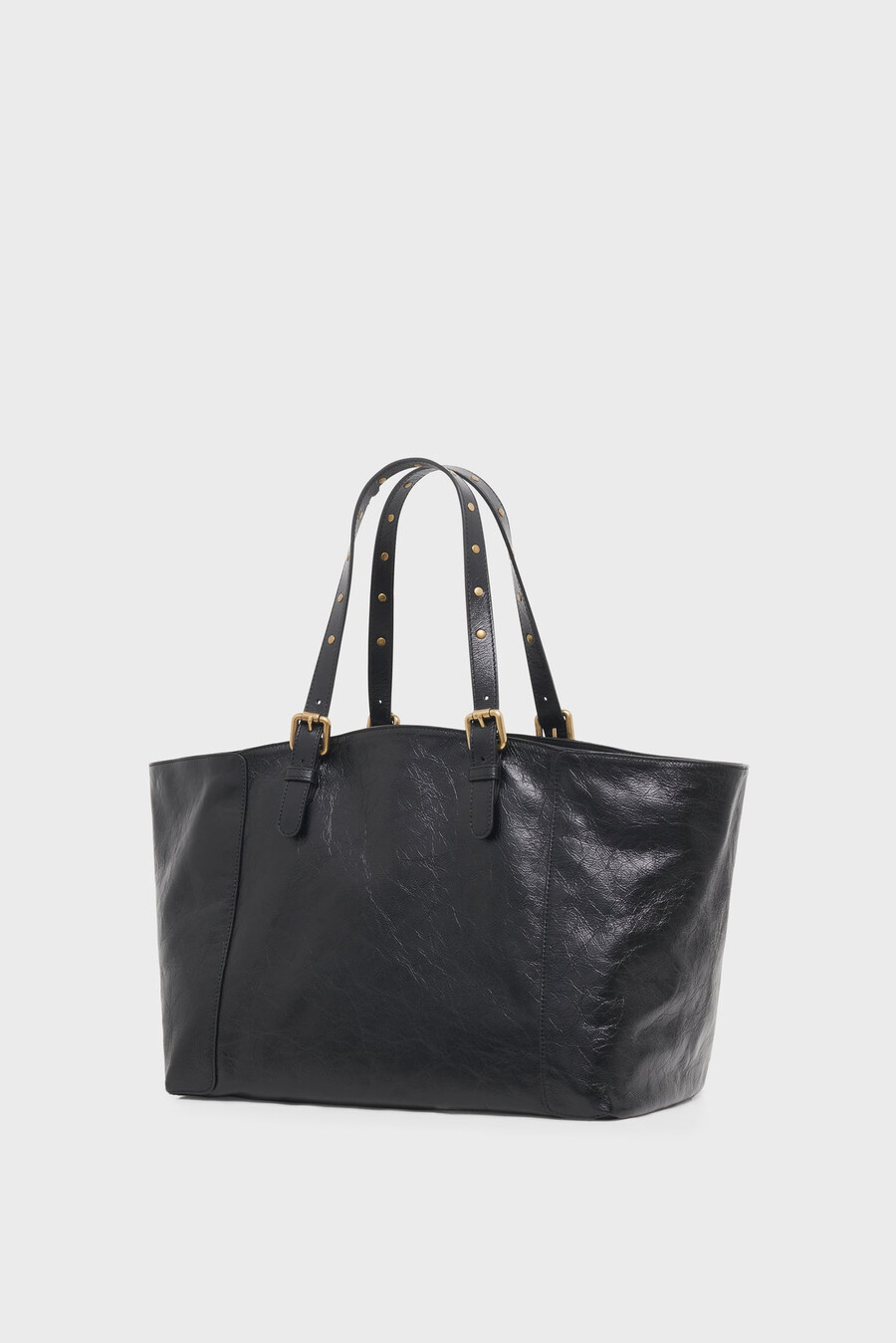 bolso shopping en piel efecto arrugado - simple bag