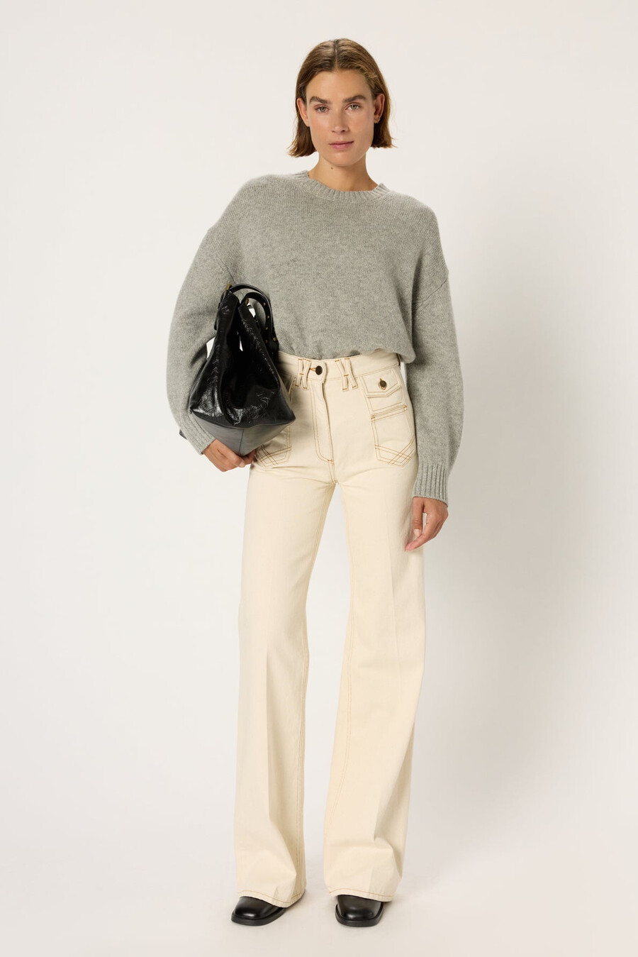bolso shopping en piel efecto arrugado - simple bag
