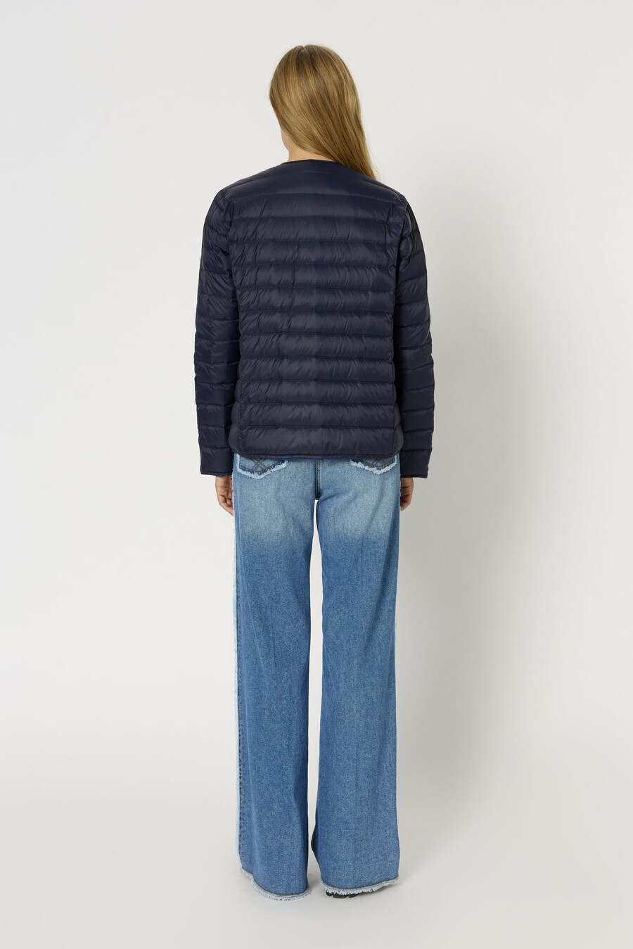 chaqueta corta reversible de plumas - solange