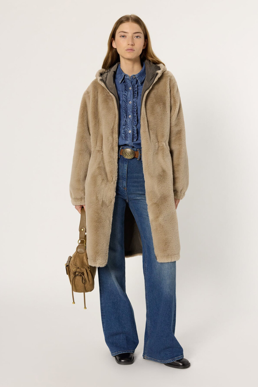 parka reversible de piel sintética - mayline