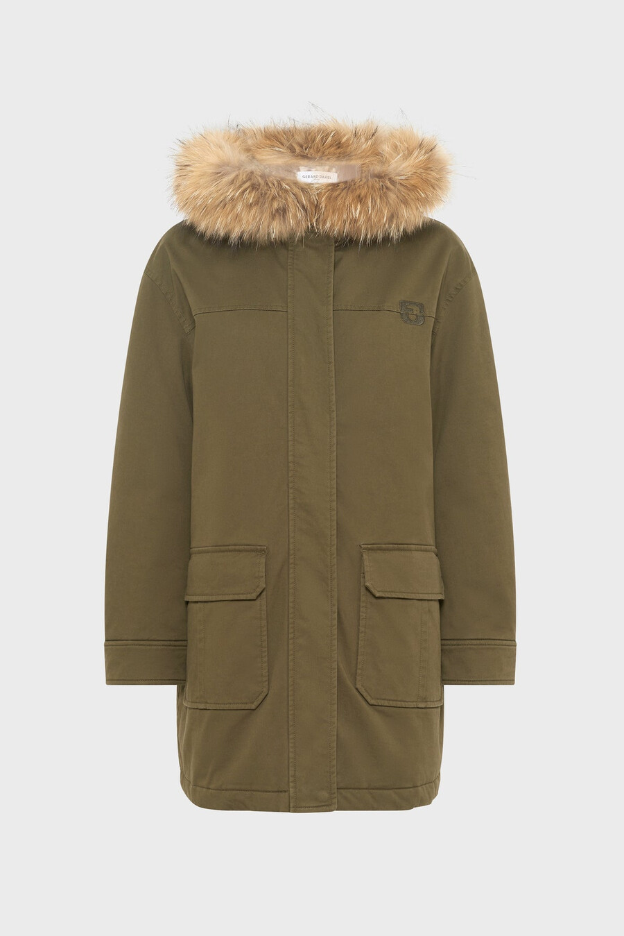 parka de algodón con capucha de pelo - mina