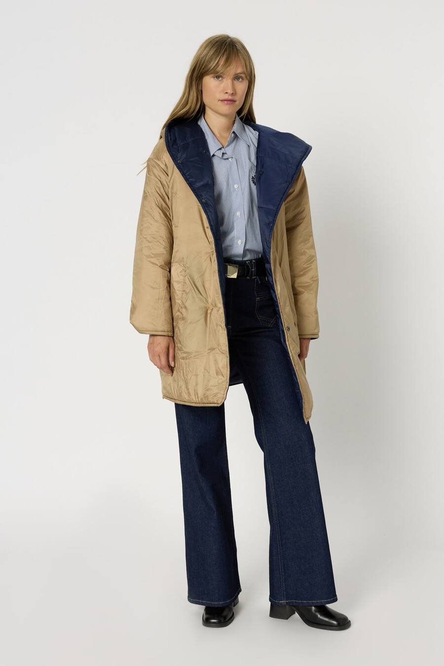 chaqueta de plumas reversible con capucha - mathilde