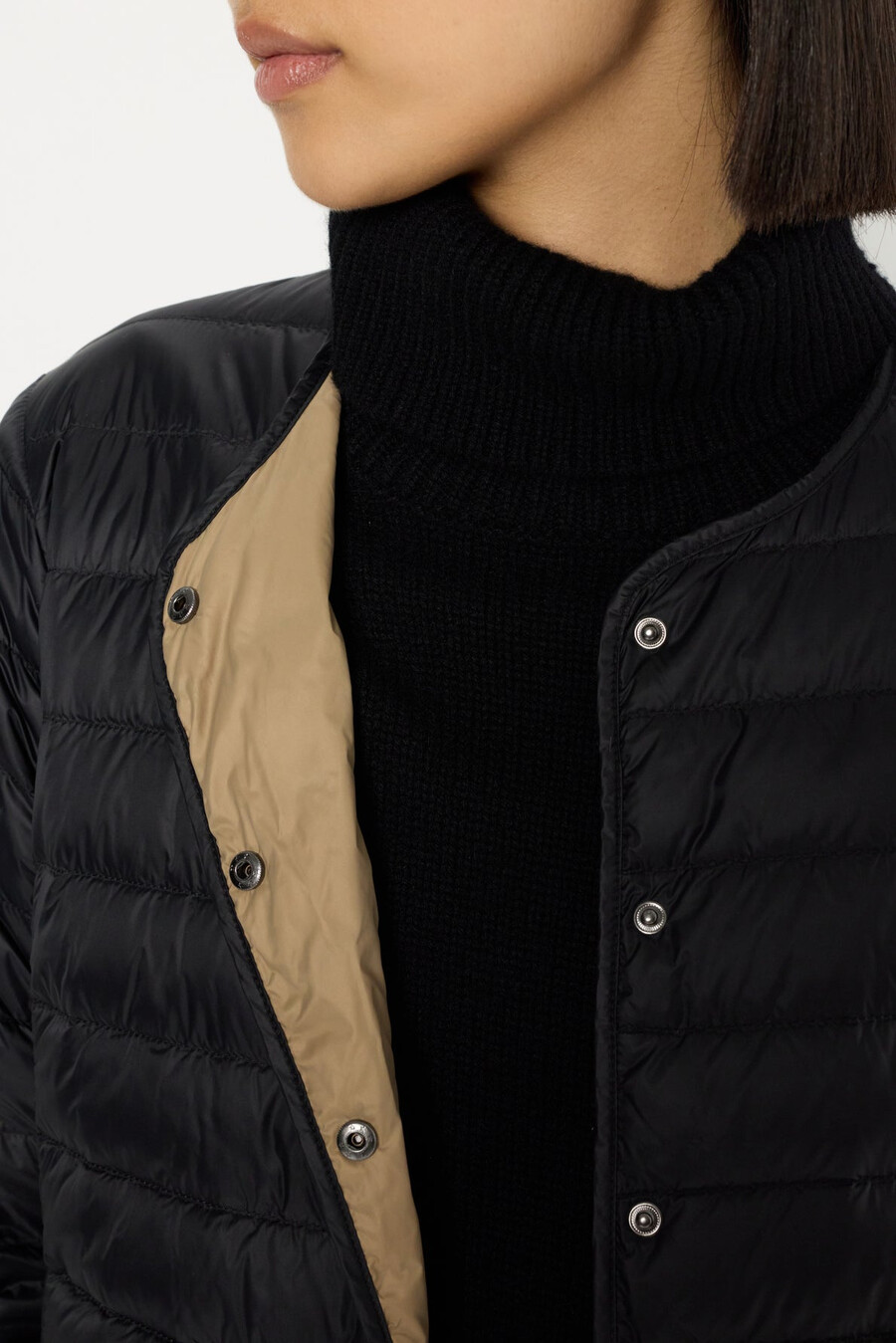 chaqueta ligera reversible de plumas - sade