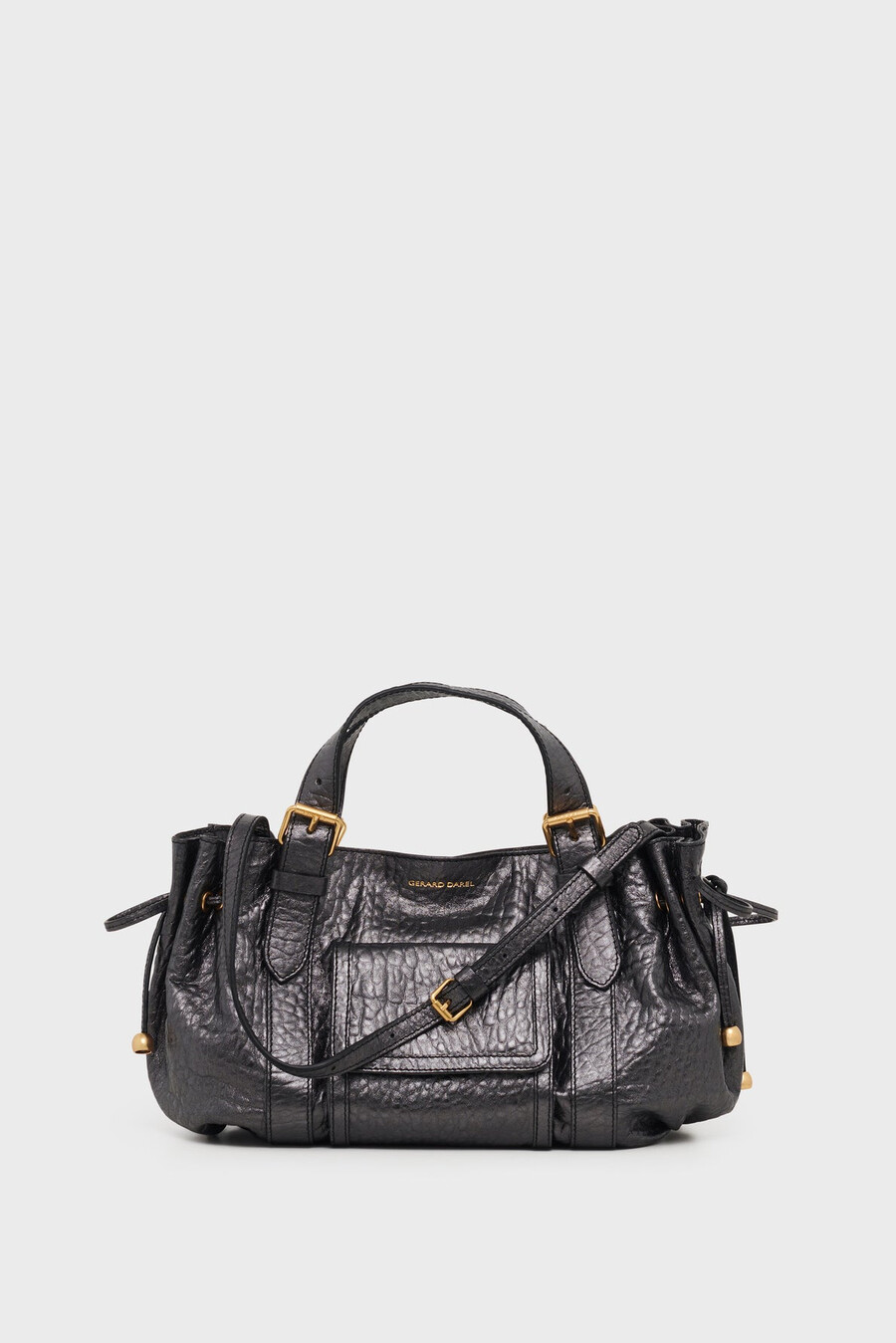 bolso de mano de piel con burbujas metalizadas - 18h