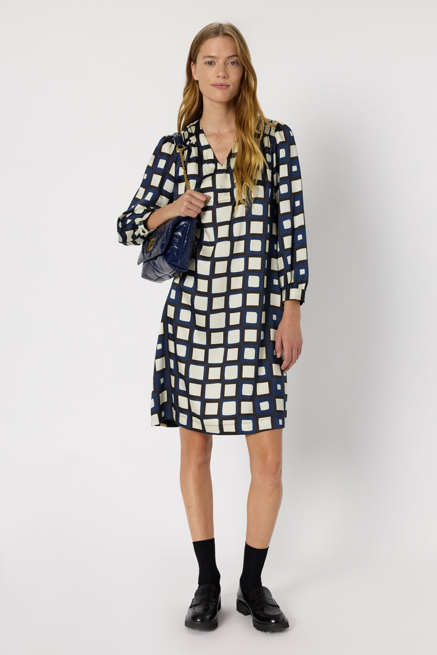 minivestido de satén estampado - leonie