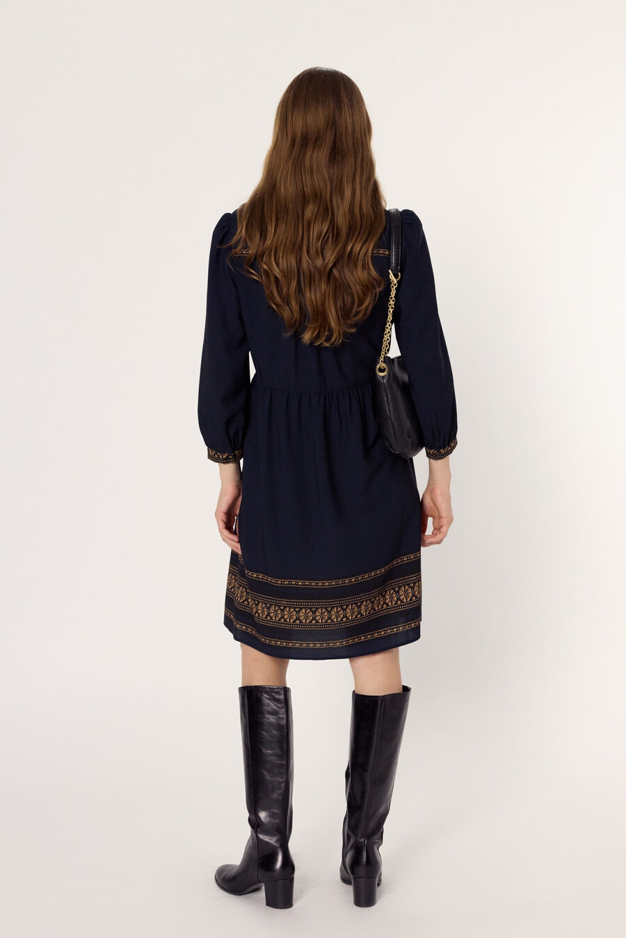 vestido recto con motivos colocados - louisa