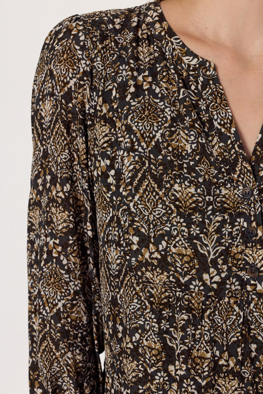 vestido corto con estampado étnico - lyne