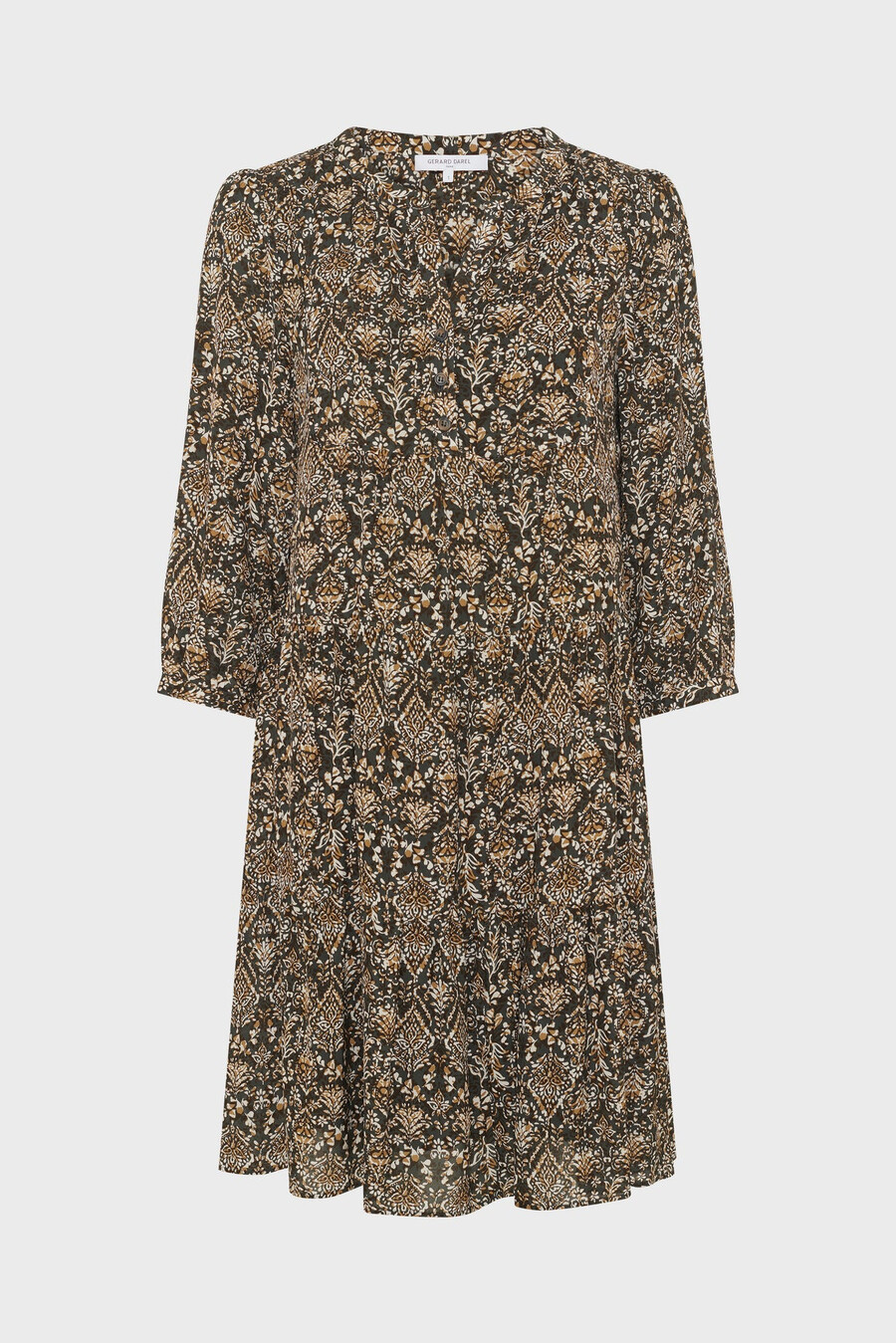 vestido corto con estampado étnico - lyne