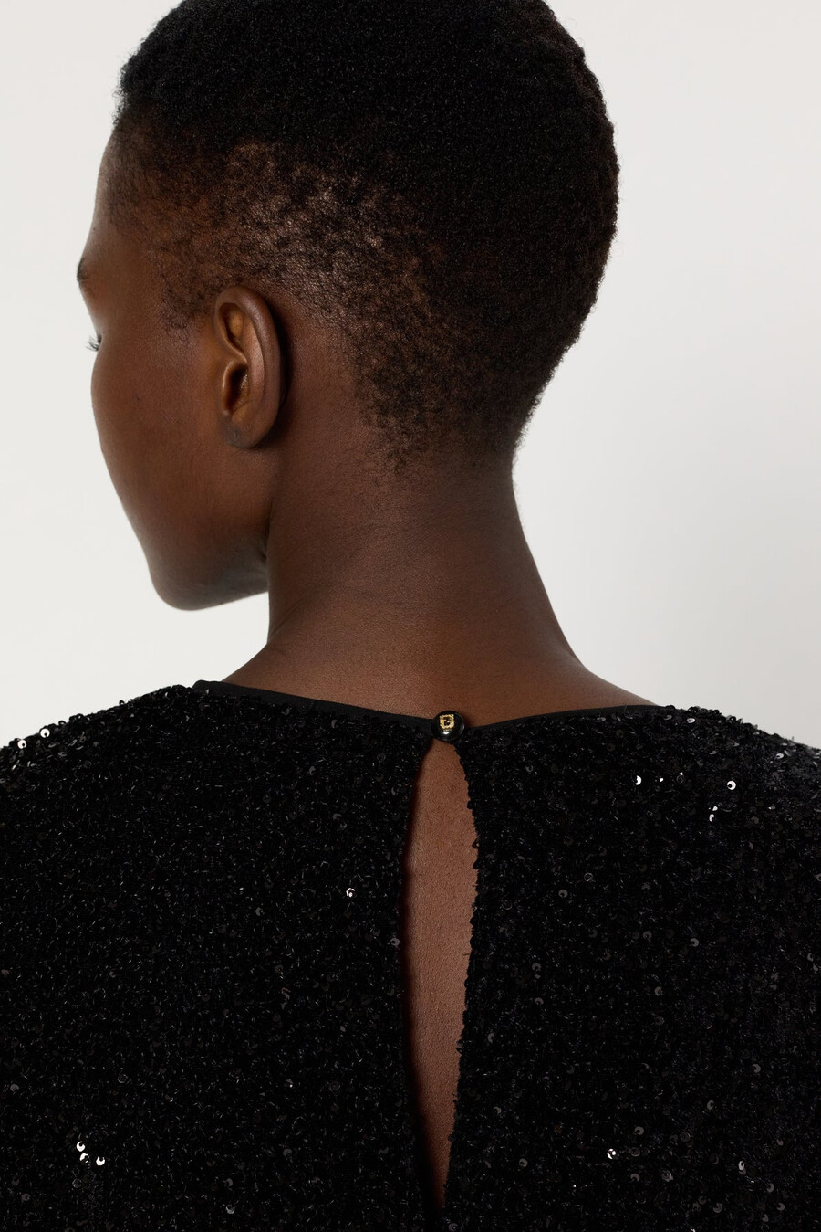 vestido recto de noche con lentejuelas - liora