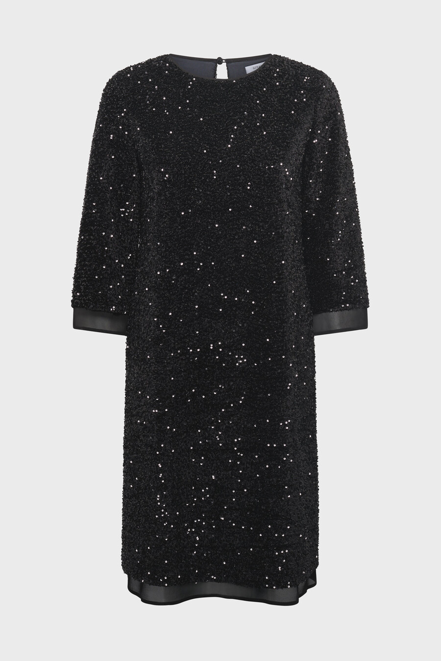 vestido recto de noche con lentejuelas - liora