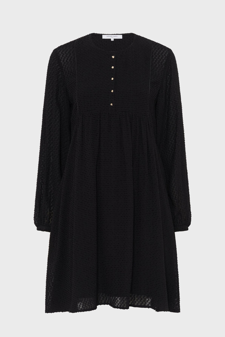 vestido recto de jacquard a cuadros - laetitia
