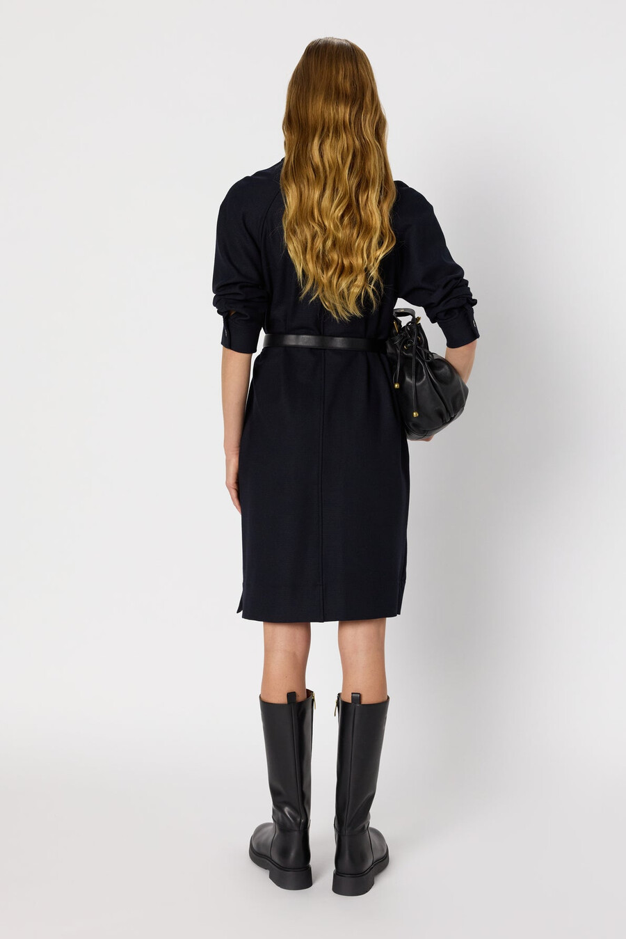 vestido corto con cuello camisero - lea