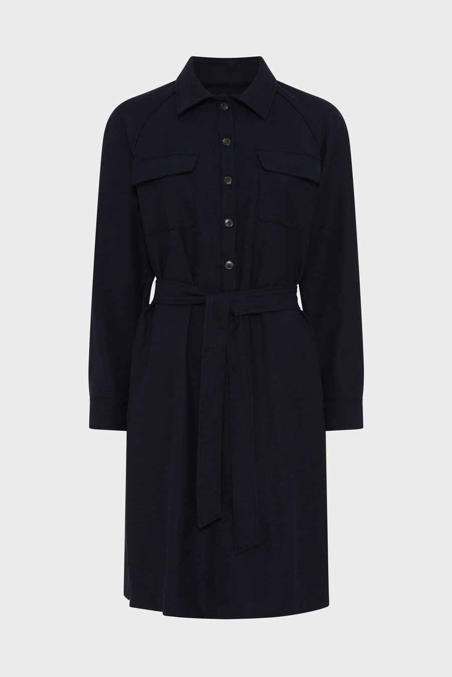 vestido corto con cuello camisero - lea