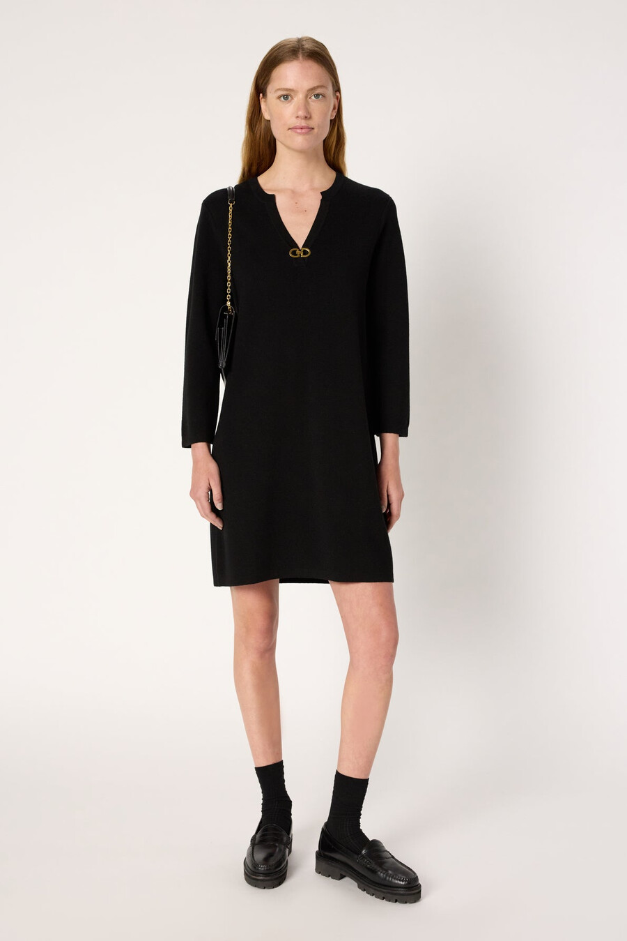 vestido recto de punto milano - lilia
