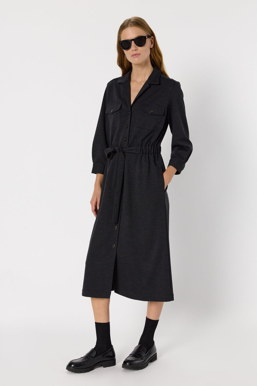 vestido camisero largo - lucie