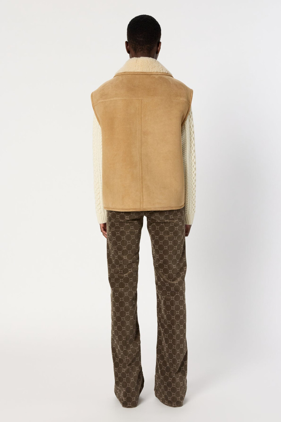 chaqueta de piel de oveja sin mangas - lydia
