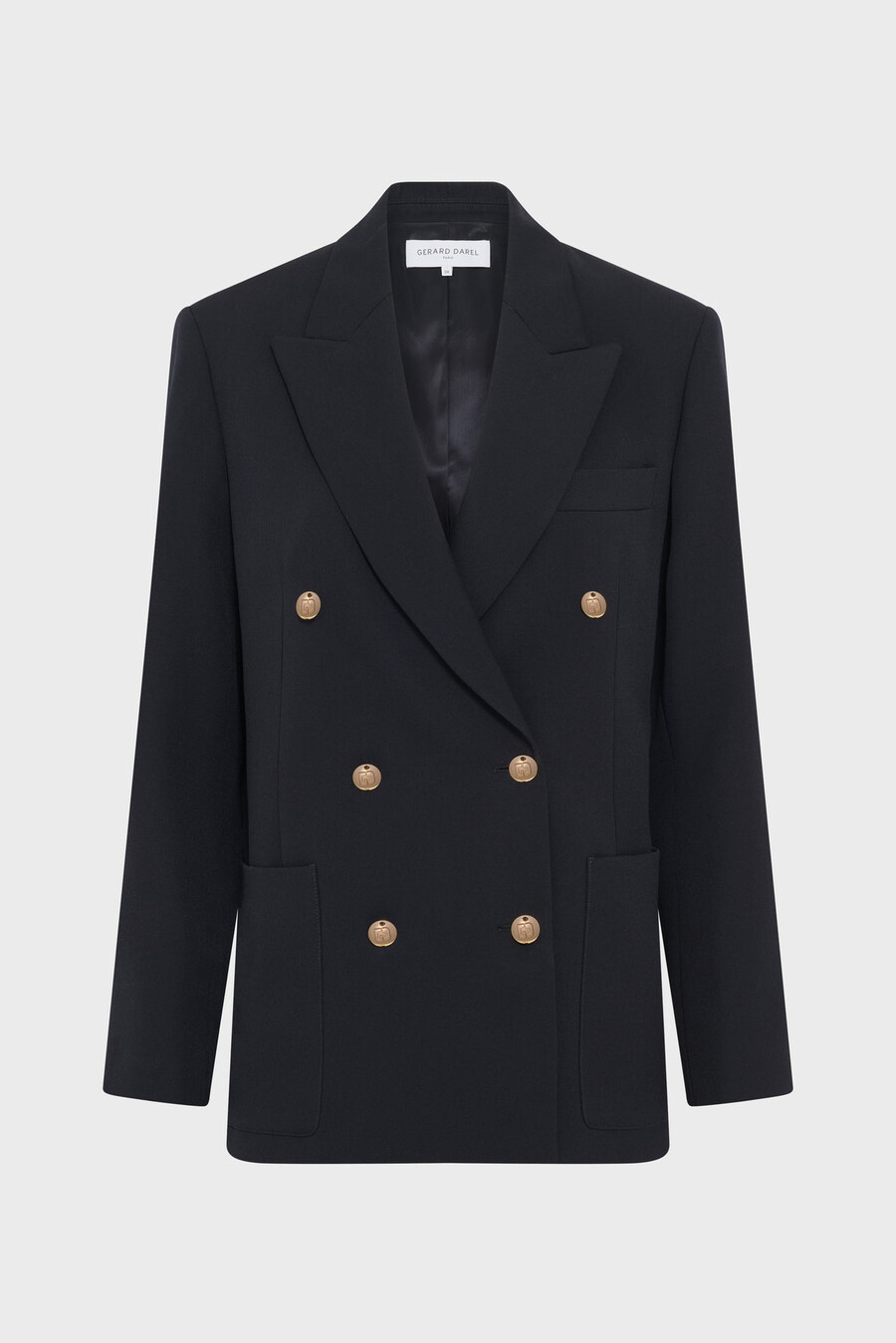 blazer cruzado con botones dorados - romilda