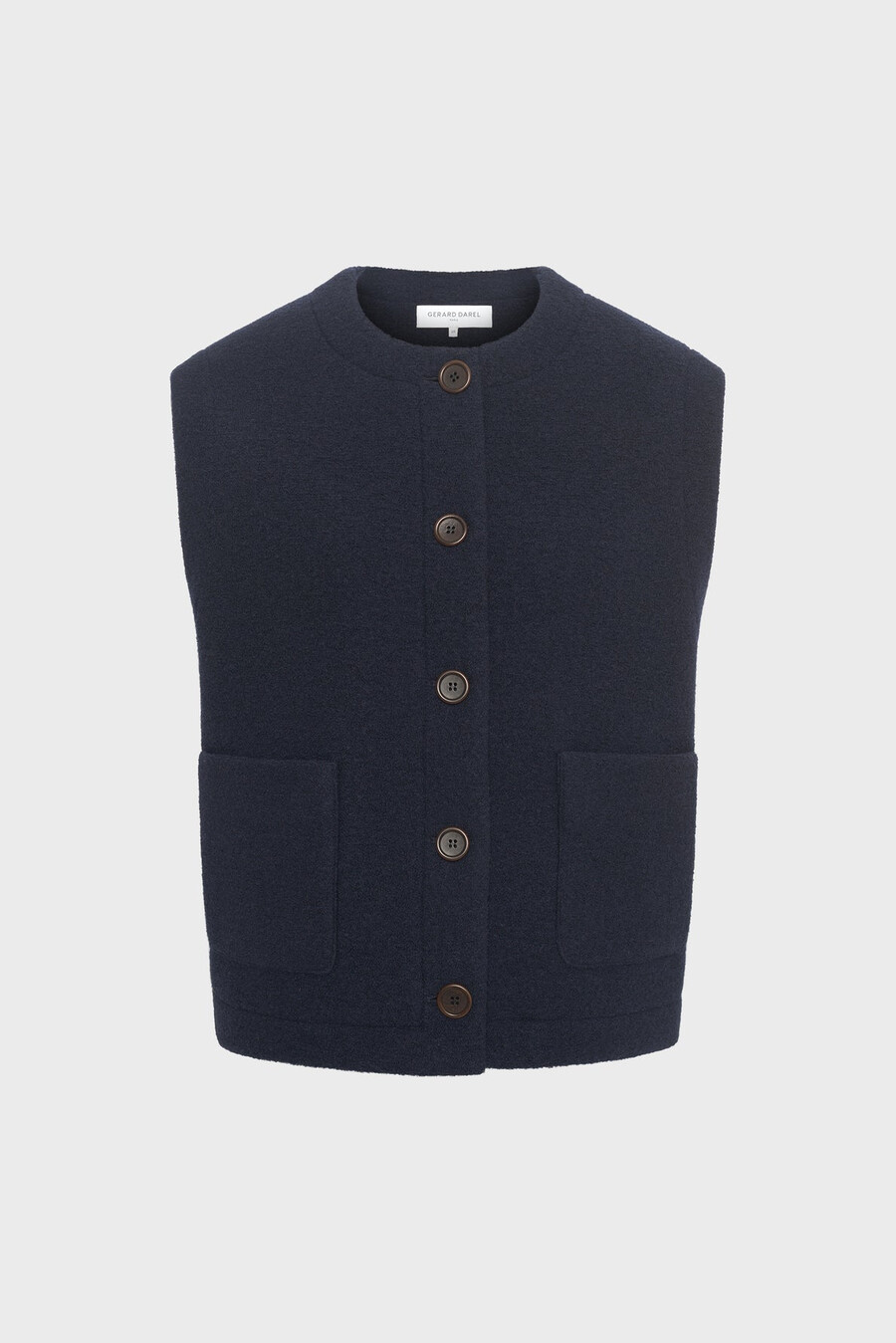 chaqueta de lana boucle sin mangas - nolwenn