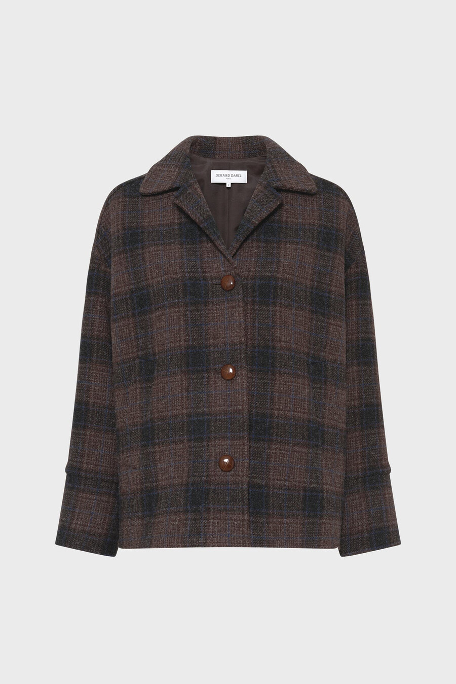 chaqueta de lana a cuadros - nerina