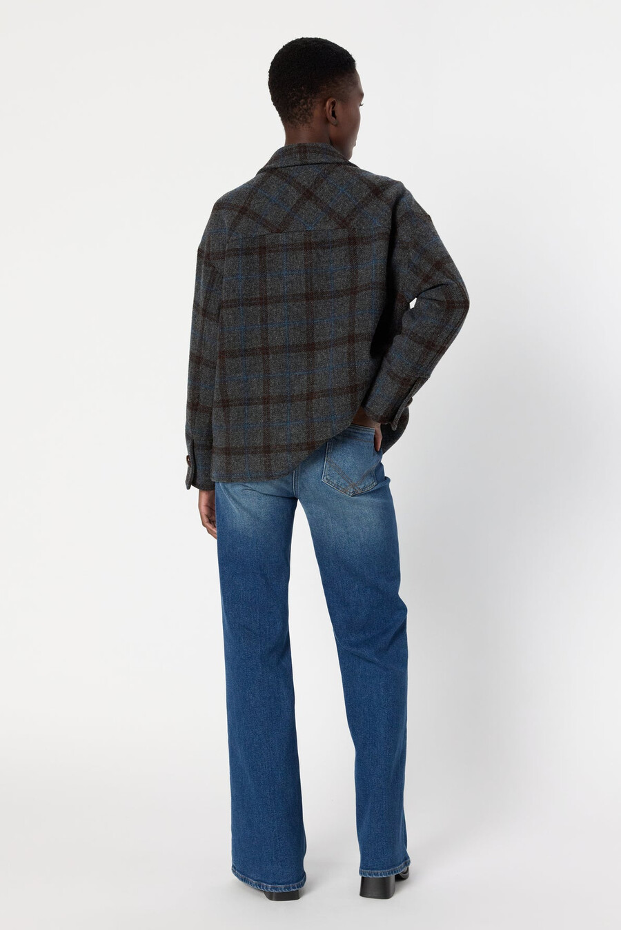 chaqueta de lana a cuadros - nell