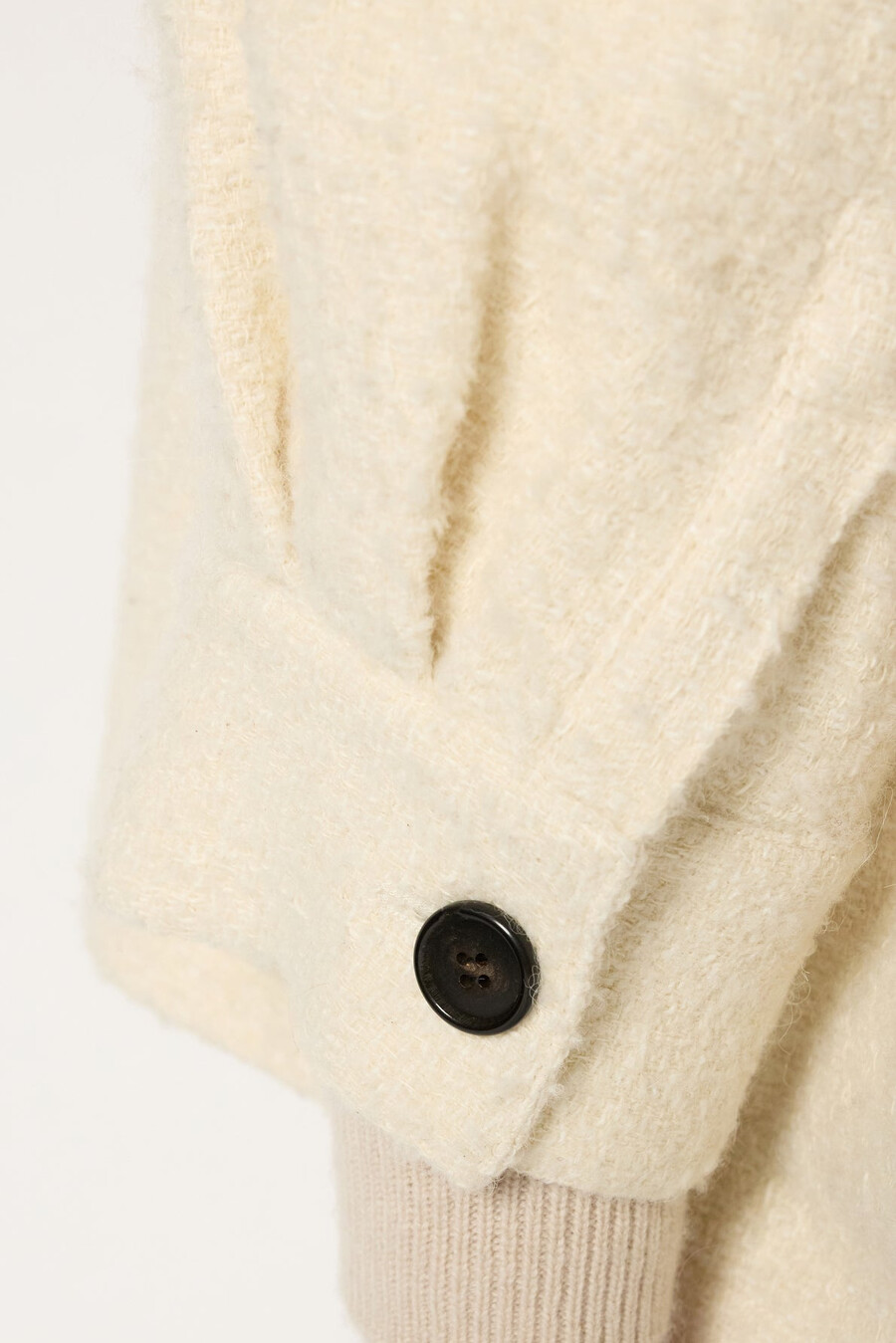 chaqueta de tweed lisa estilo sobrecamisa - ninon