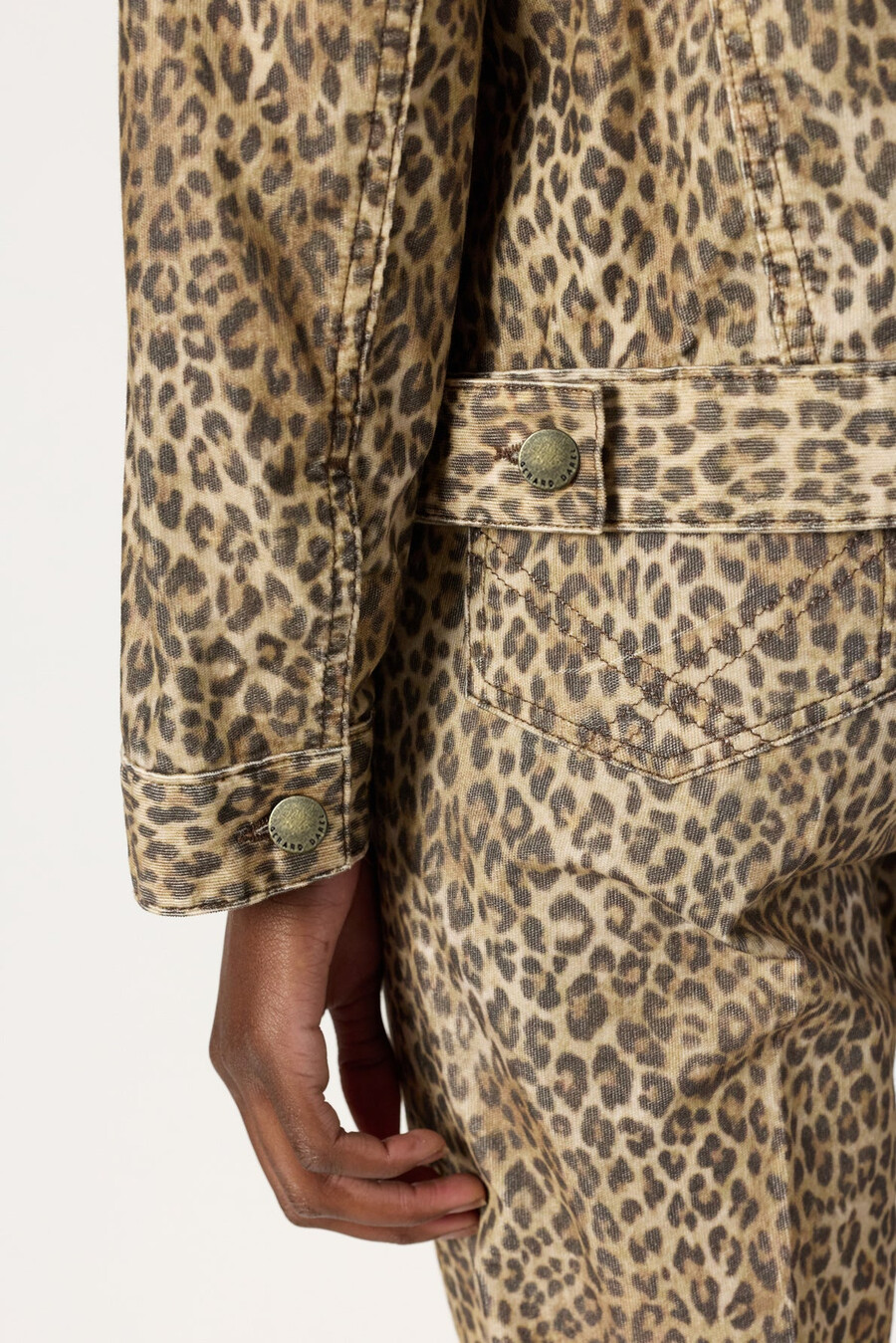 chaqueta corta de pana de leopardo - nerine