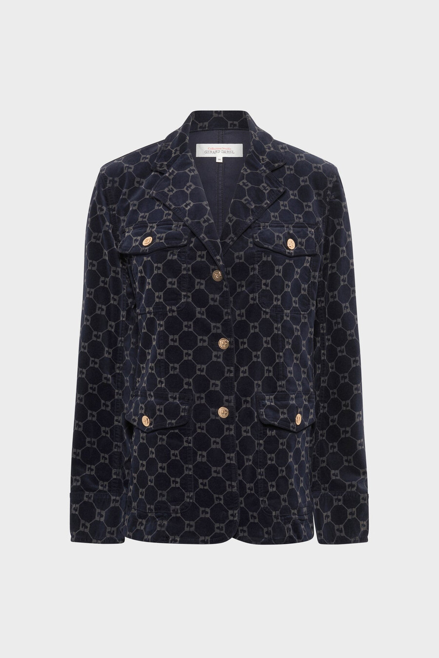chaqueta de terciopelo con monograma - nyssa