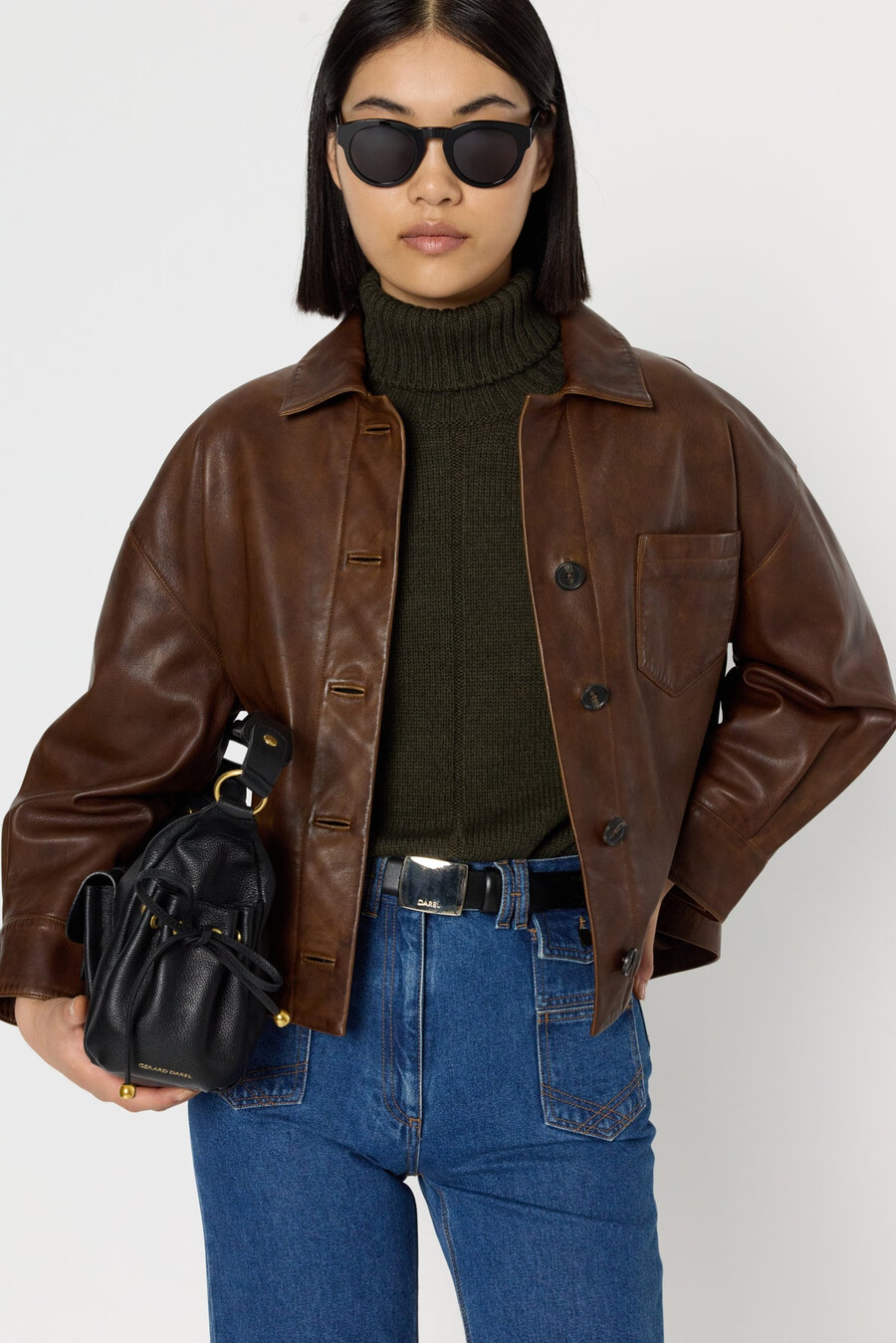 sobrecamisa de piel envejecida – nicole