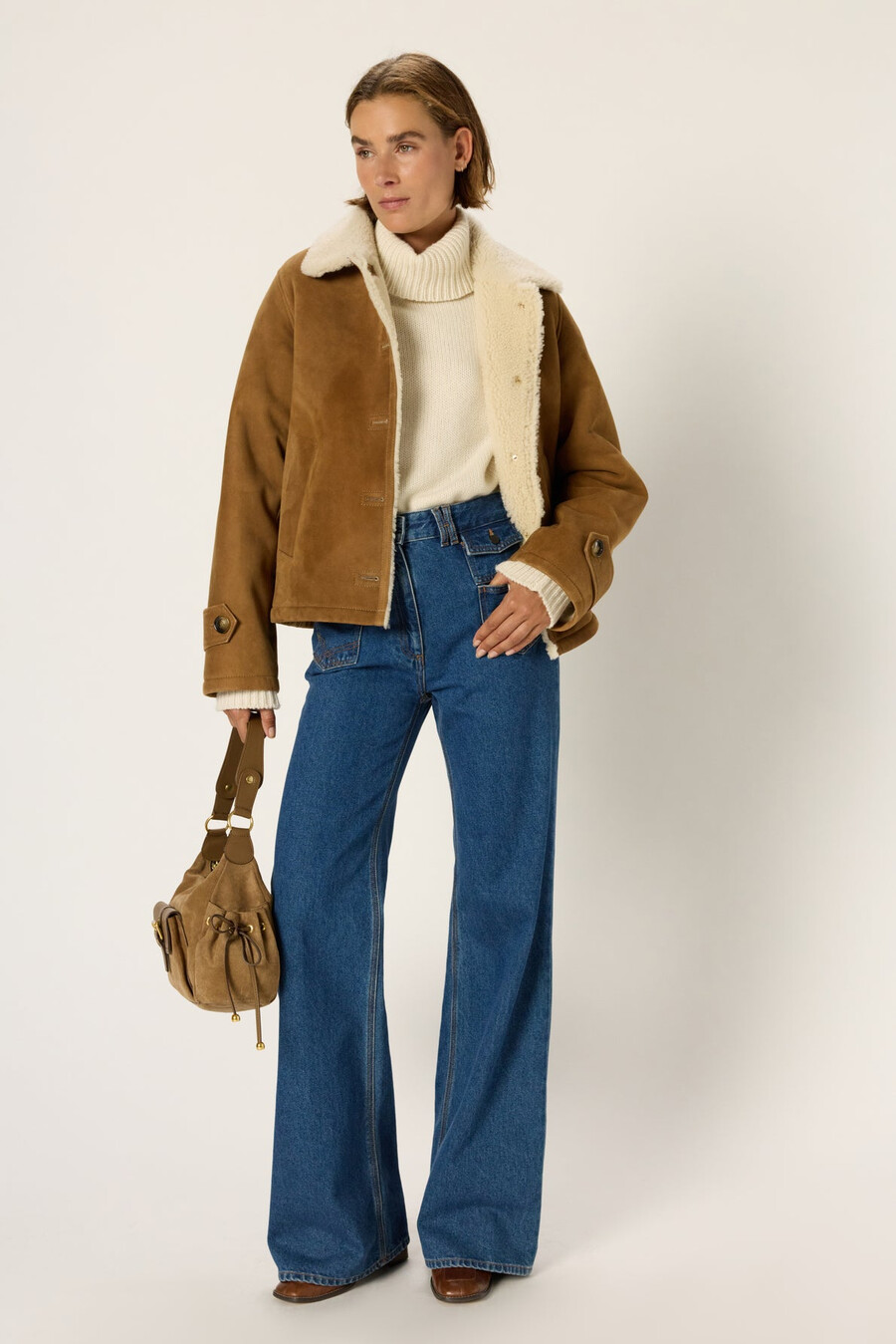 chaqueta bomber de piel de oveja - nathalie