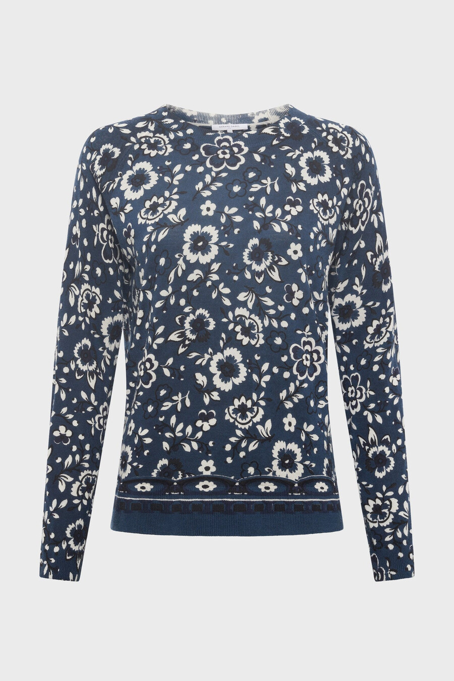 suéter floral de lana fina - eveline