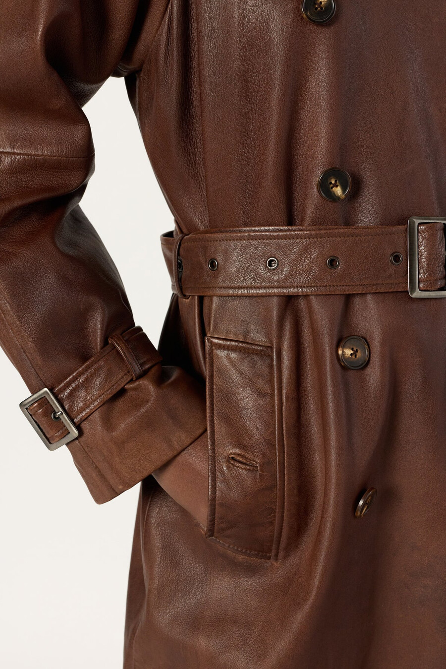 gabardina de piel de cordero - lexie