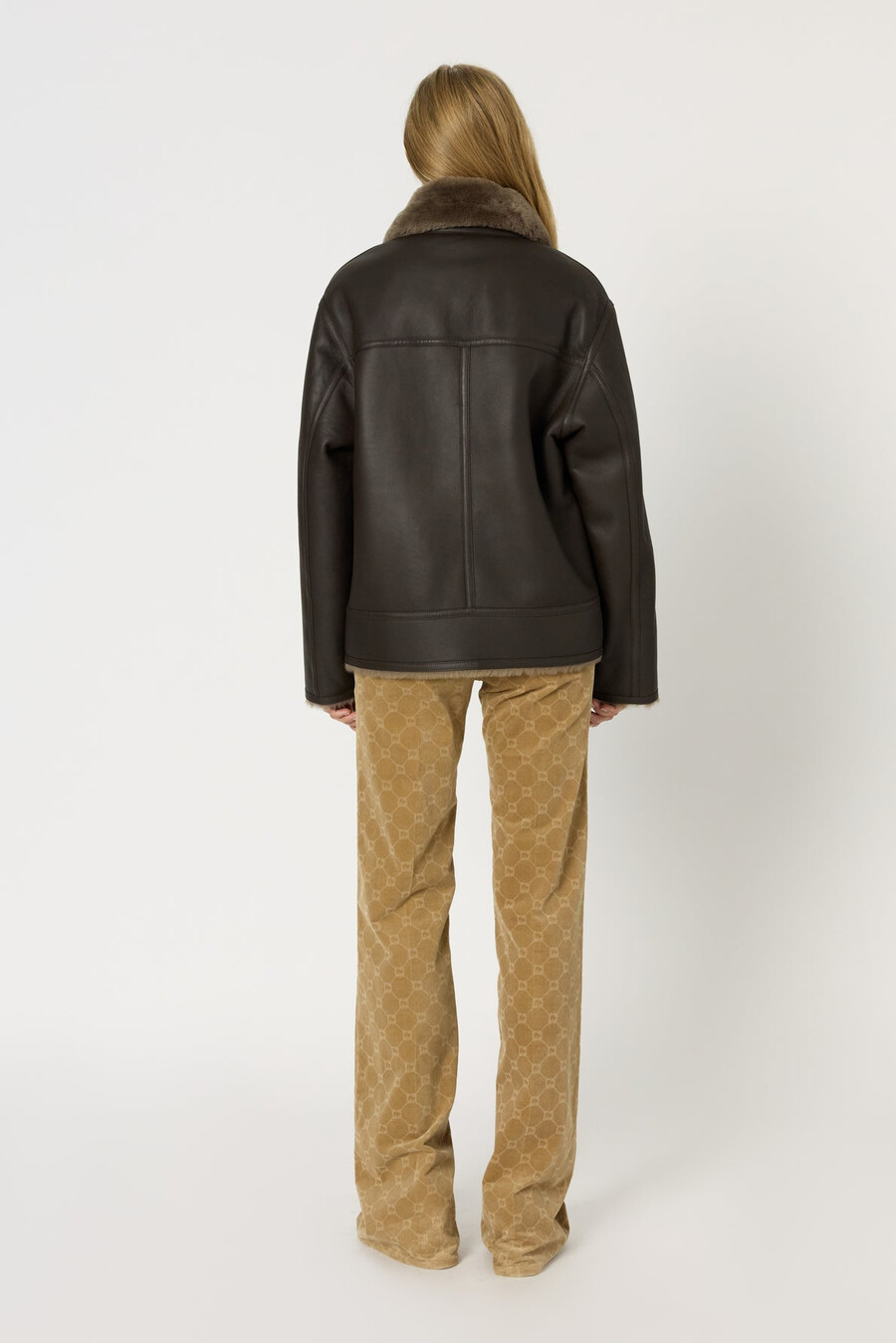 chaqueta biker de piel de oveja - nadia