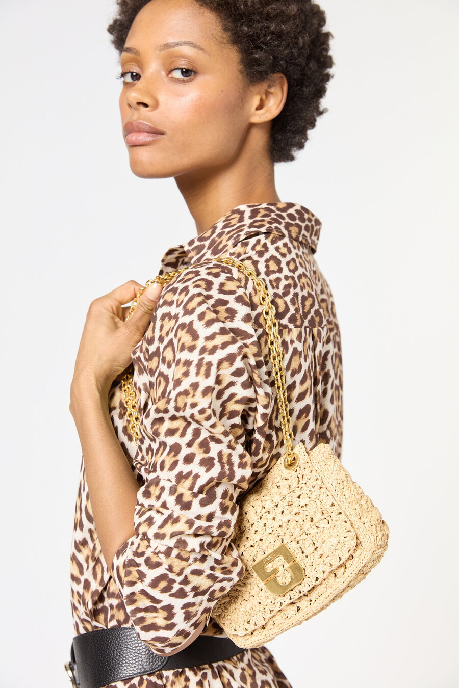 mini bolso de rafia - le mini fanny