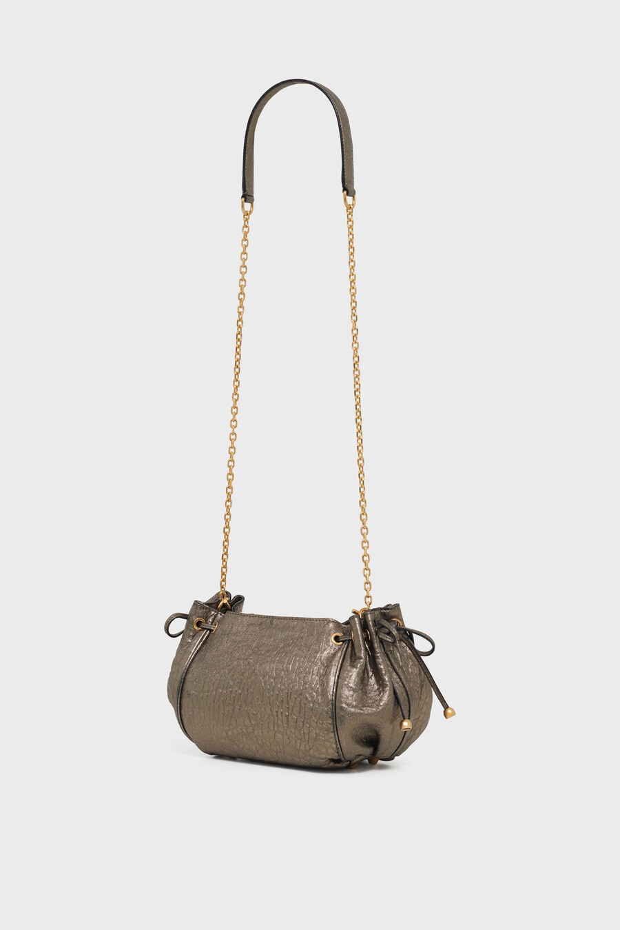 bolso de piel con burbujas metalizadas - le mini 24