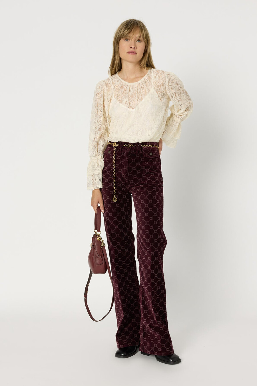 bolso cubo de piel flor - le mini romy