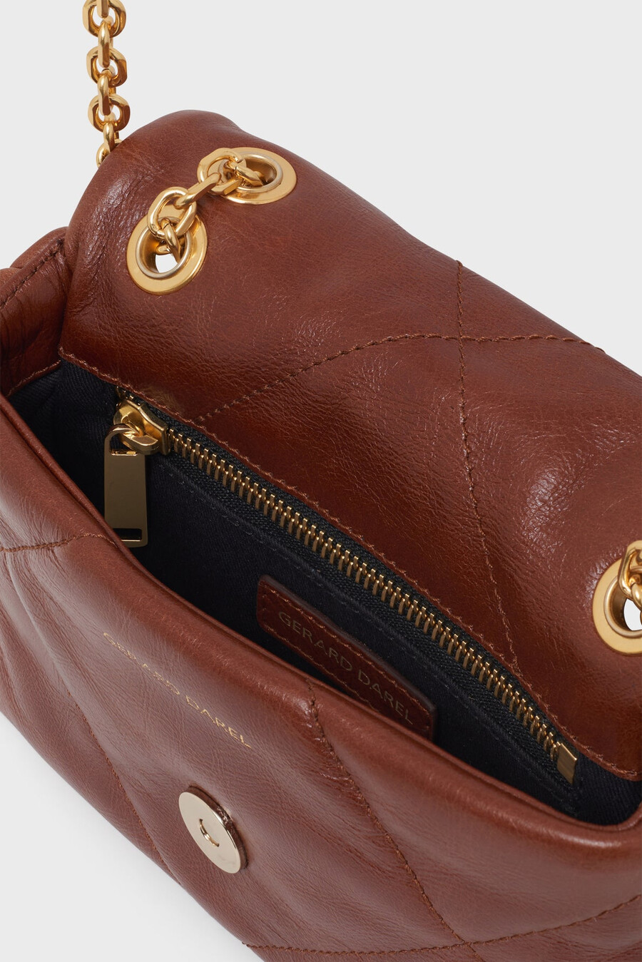 mini bolso de piel efecto arrugado - le mini fanny