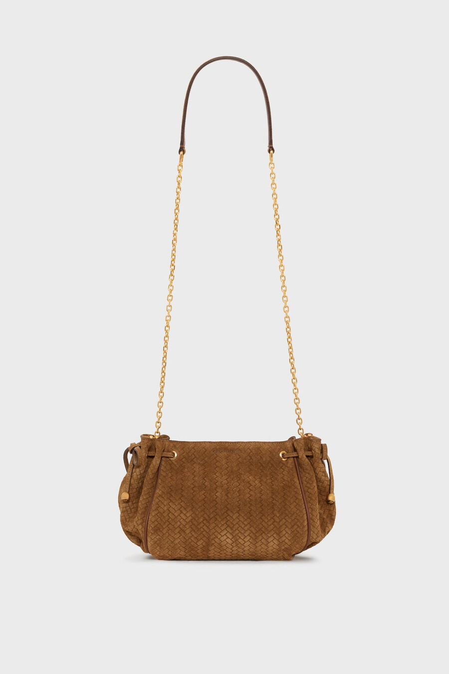 bolso en piel serraje con efecto trenzado - le minii 24