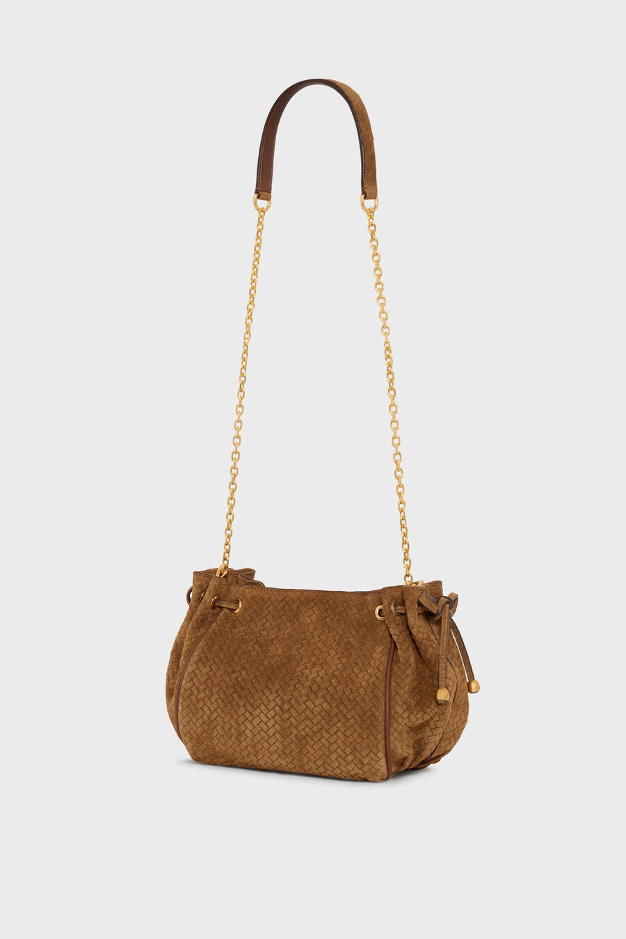 bolso en piel serraje con efecto trenzado - le minii 24