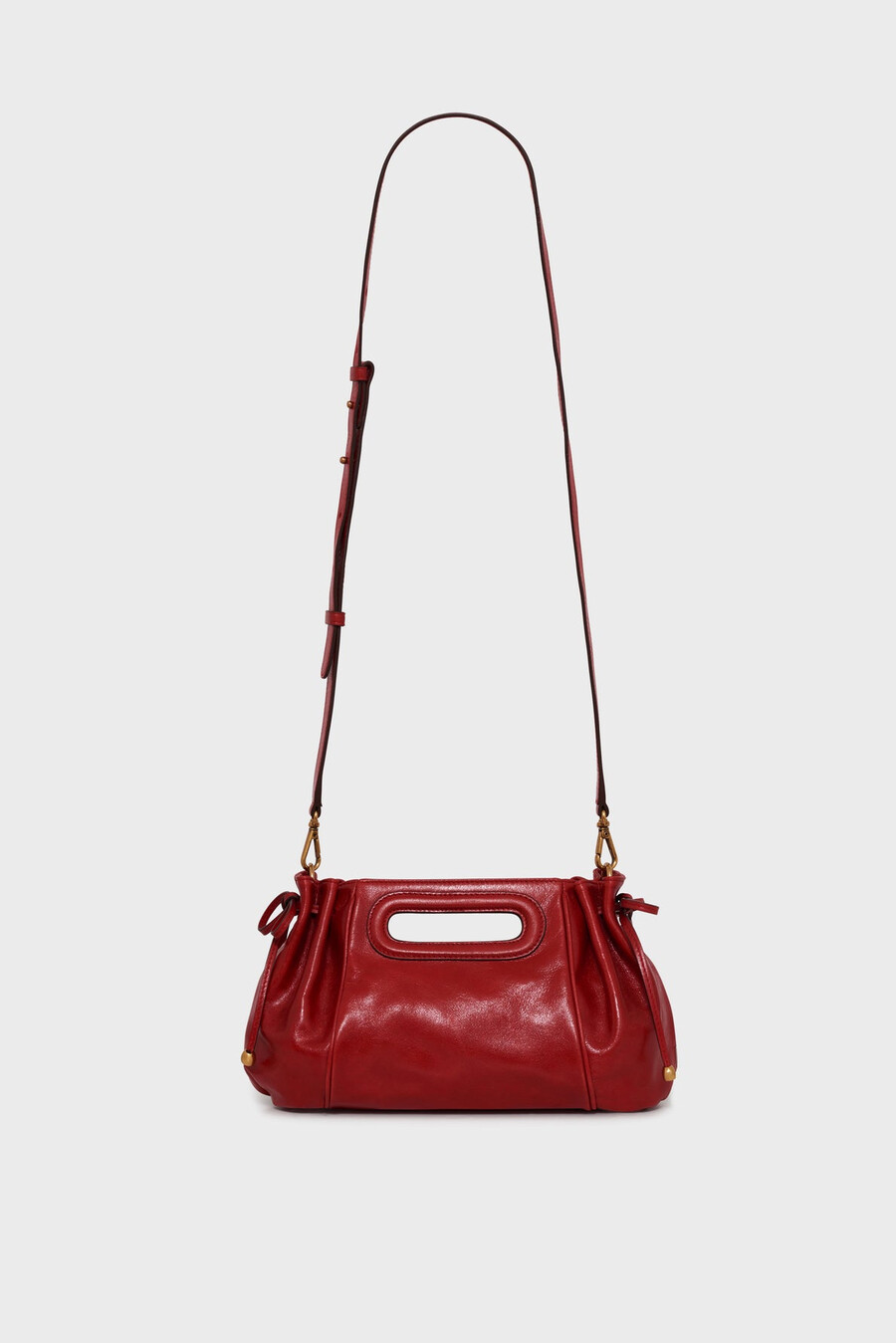 bolso de mano de piel efecto arrugado - mini dany