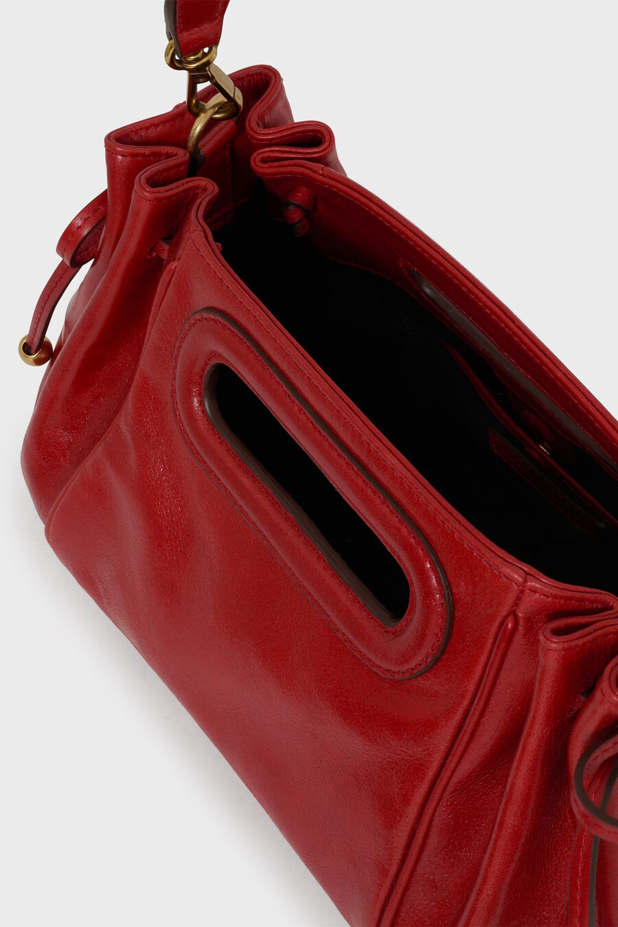 bolso de mano de piel efecto arrugado - mini dany