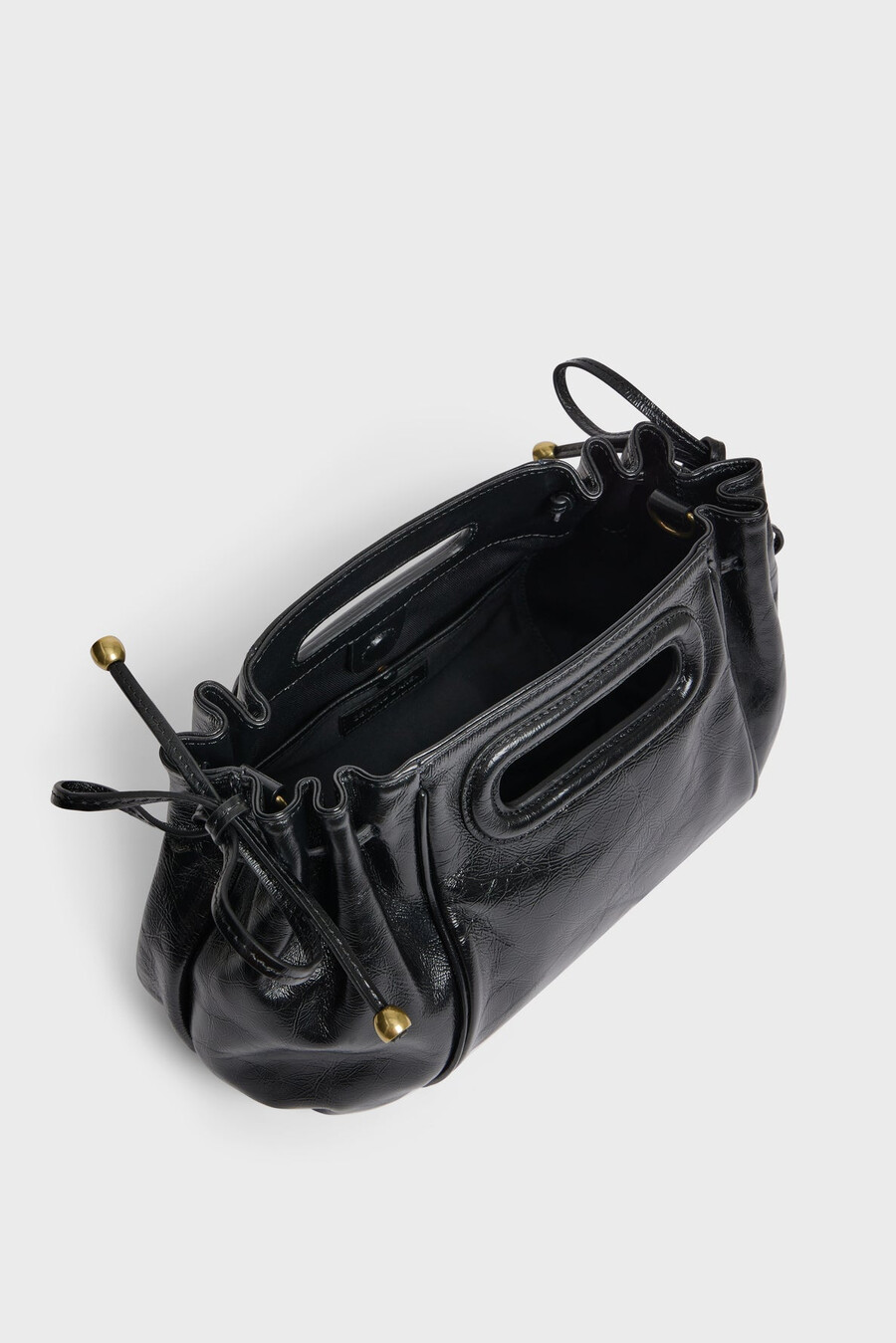 bolso de mano de piel efecto arrugado - mini dany