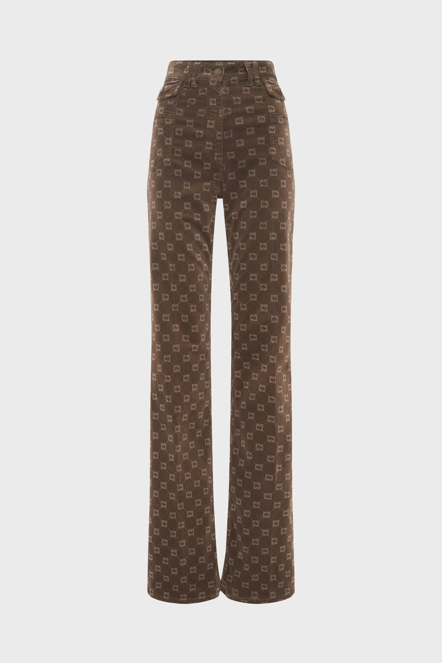 pantalones de pana acampanados con monograma - anna