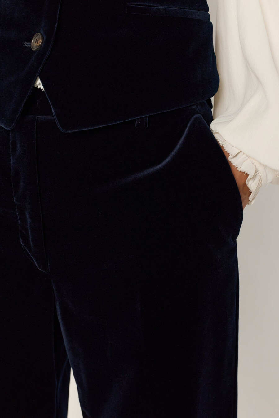 pantalones anchos de terciopelo - clotilde