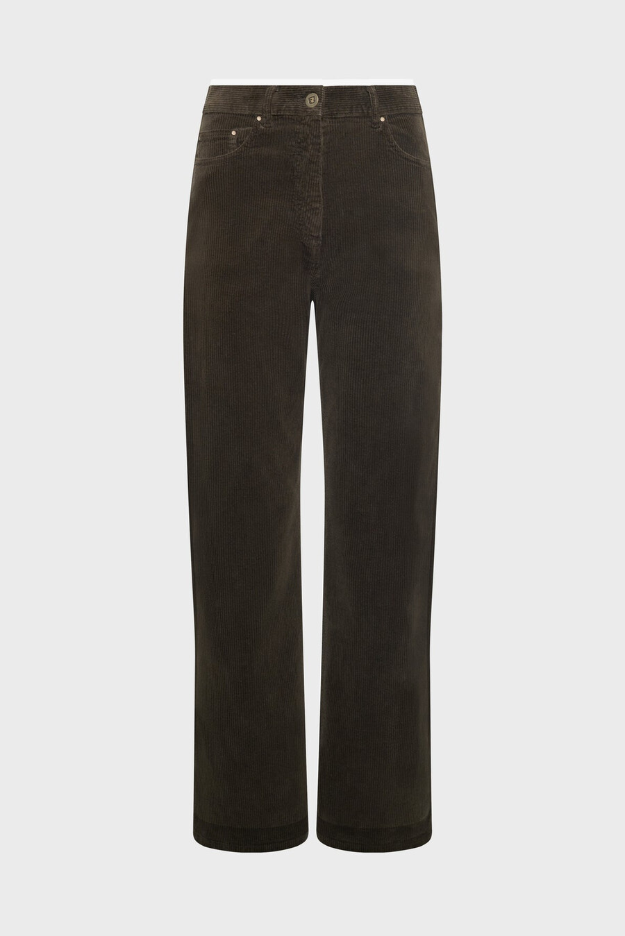 pantalón recto de pana - celeste