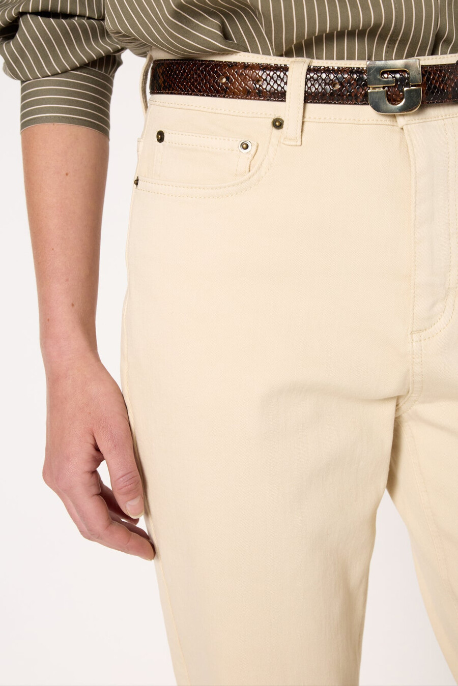 vaqueros rectos beige - carmen