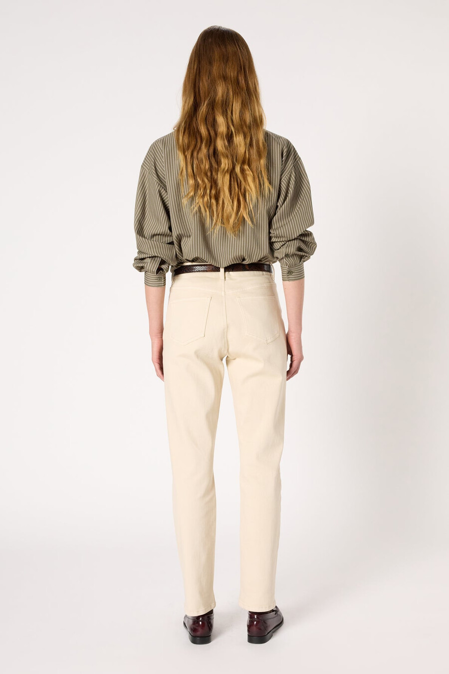 vaqueros rectos beige - carmen